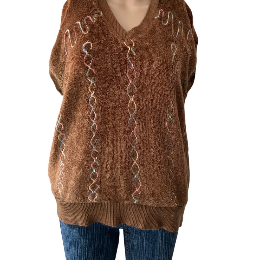 Shree Vardhman Vintage Textured  and Embroidered Vest